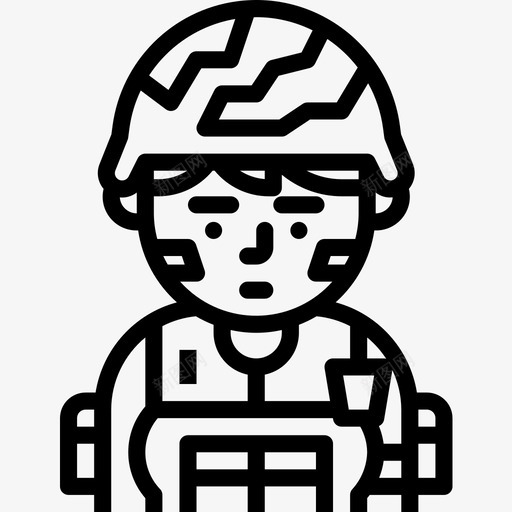 士兵职业女性化身直系图标svg_新图网 https://ixintu.com 士兵 直系 职业女性化身