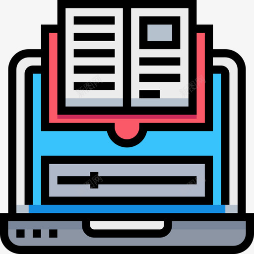 在线学习被动收入线性色彩图标svg_新图网 https://ixintu.com 在线学习 线性色彩 被动收入