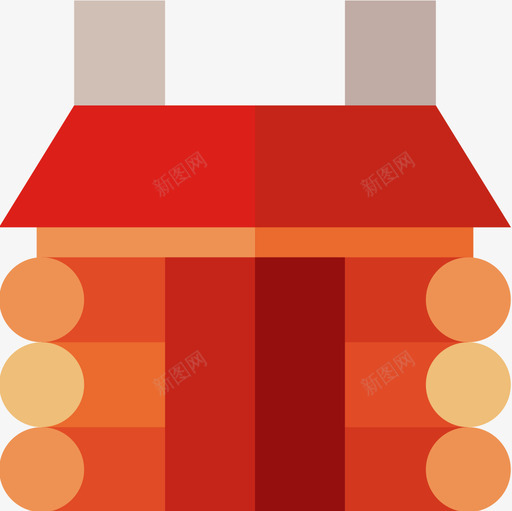 小屋秋季34平坦图标svg_新图网 https://ixintu.com 小屋 平坦 秋季34