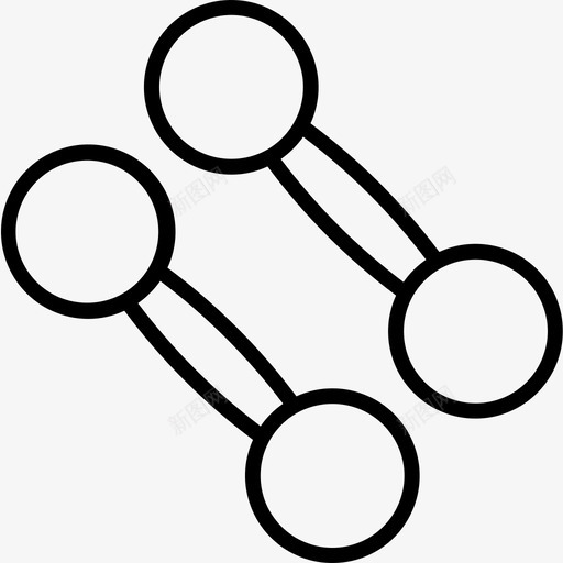 哑铃运动型直线型图标svg_新图网 https://ixintu.com 哑铃 直线型 运动型
