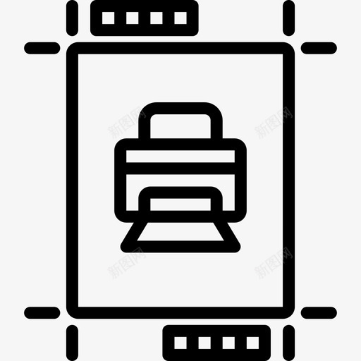 打印机桌面出版4线性图标svg_新图网 https://ixintu.com 打印机 桌面出版4 线性