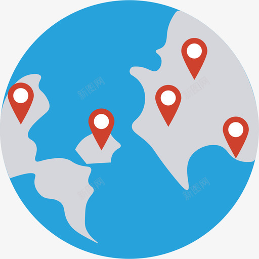 地球地图导航平面图图标svg_新图网 https://ixintu.com 地图导航 地球 平面图