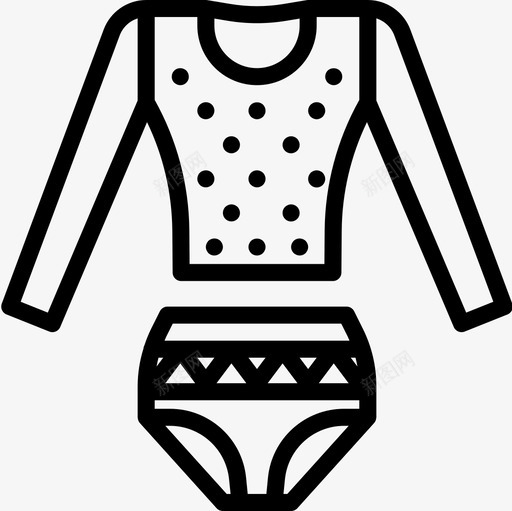 泳装夏季53直线型图标svg_新图网 https://ixintu.com 夏季53 泳装 直线型