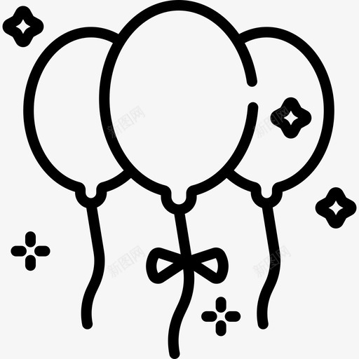 气球业余爱好2线性图标svg_新图网 https://ixintu.com 业余爱好2 气球 线性