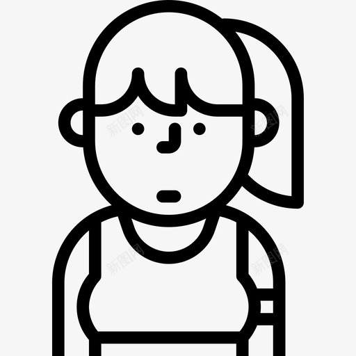 战士职业女性化身直系图标svg_新图网 https://ixintu.com 战士 直系 职业女性化身