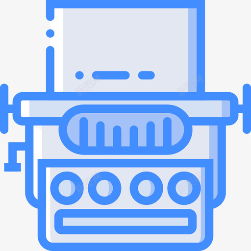 打字机tech7蓝色图标svg_新图网 https://ixintu.com tech7 打字机 蓝色
