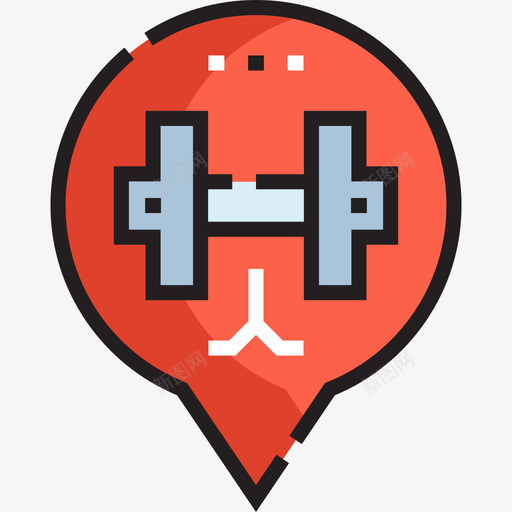 哑铃健身61线性颜色图标svg_新图网 https://ixintu.com 健身61 哑铃 线性颜色
