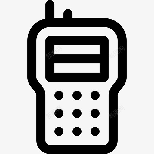 对讲机通信78线性图标svg_新图网 https://ixintu.com 对讲机 线性 通信78