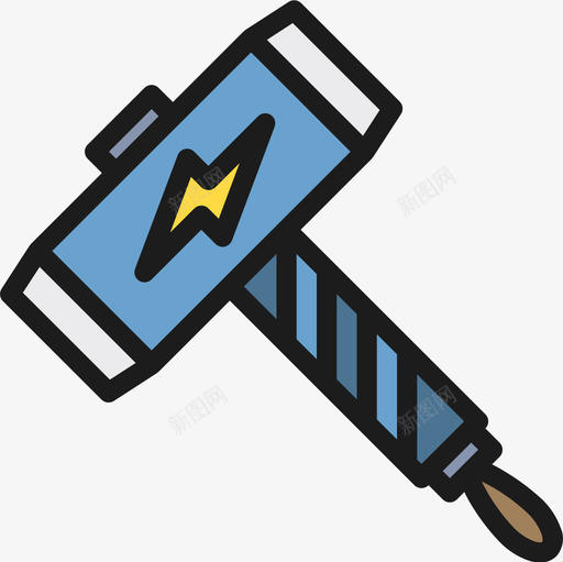 锤子武器2线颜色图标svg_新图网 https://ixintu.com 武器2 线颜色 锤子