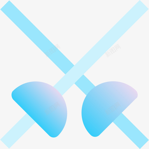 击剑运动39蓝色图标svg_新图网 https://ixintu.com 击剑 蓝色 运动39