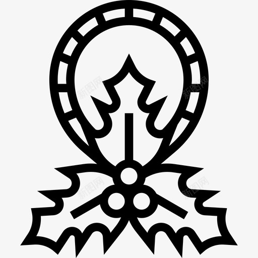 槲寄生圣诞114直系图标svg_新图网 https://ixintu.com 圣诞114 槲寄生 直系