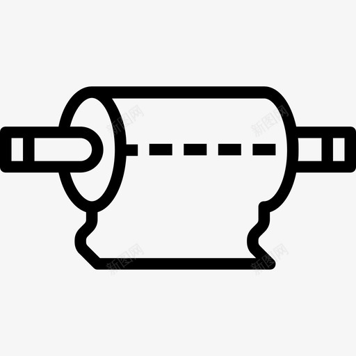 纸卷厨房工具16线性图标svg_新图网 https://ixintu.com 厨房工具16 纸卷 线性
