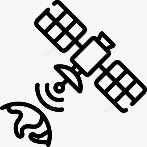卫星电视17线性图标svg_新图网 https://ixintu.com 卫星电视17 线性