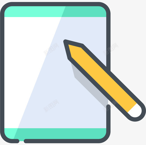 Ipad数字工具双色图标svg_新图网 https://ixintu.com Ipad 双色 数字设计工具