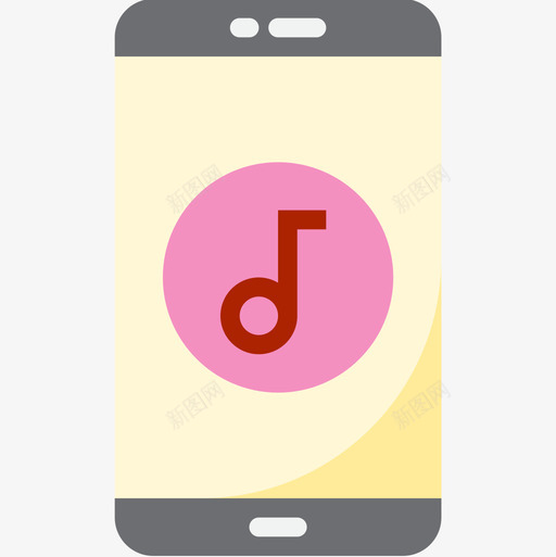音乐备忘移动应用程序8扁平图标svg_新图网 https://ixintu.com 扁平 移动应用程序8 音乐备忘