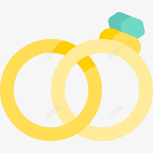 结婚戒指41号婚礼扁平图标svg_新图网 https://ixintu.com 41号婚礼 扁平 结婚戒指