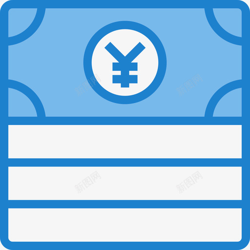 日元银行金融23蓝色图标svg_新图网 https://ixintu.com 日元 蓝色 银行金融23