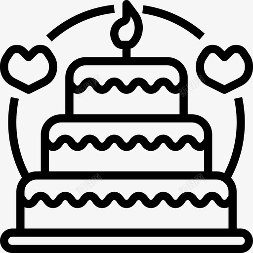 结婚蛋糕婚礼126直系图标svg_新图网 https://ixintu.com 婚礼126 直系 结婚蛋糕
