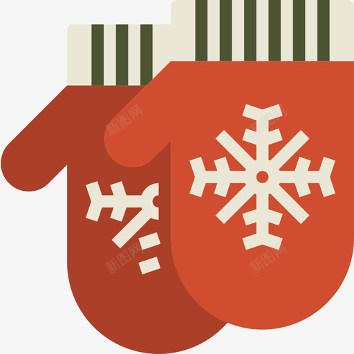 连指手套圣诞115扁平图标svg_新图网 https://ixintu.com 圣诞115 扁平 连指手套