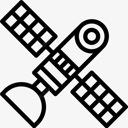 卫星84号空间直线型图标svg_新图网 https://ixintu.com 84号空间 卫星 直线型