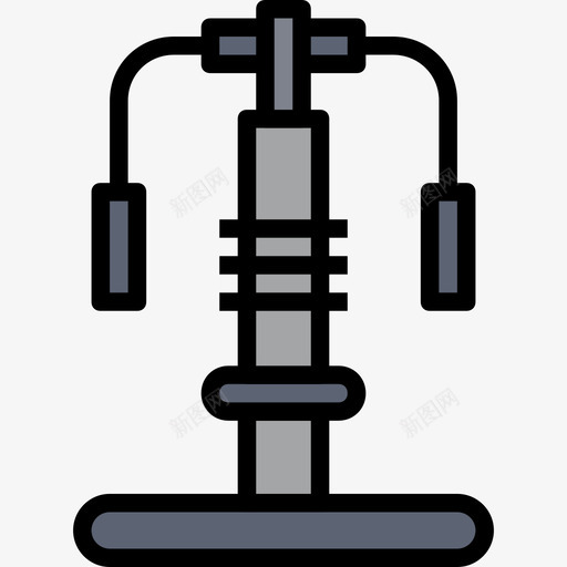 健身房健身64线性颜色图标svg_新图网 https://ixintu.com 健身64 健身房 线性颜色