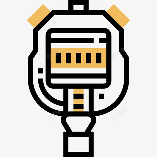 计时器美式足球4黄影图标svg_新图网 https://ixintu.com 美式足球4 计时器 黄影