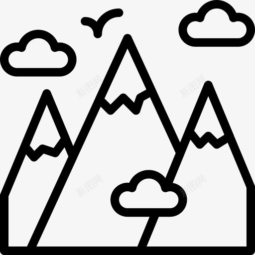 山旅行156直线图标svg_新图网 https://ixintu.com 山 旅行156 直线