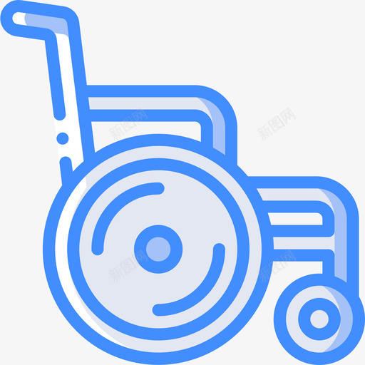 轮椅医疗设备3蓝色图标svg_新图网 https://ixintu.com 医疗设备3 蓝色 轮椅