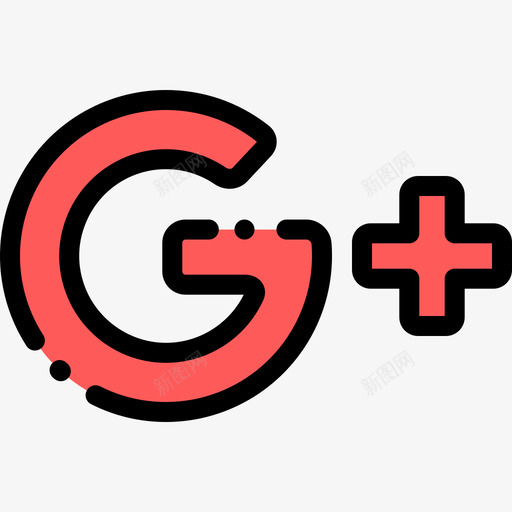 GooglePlus社交媒体35线性颜色图标svg_新图网 https://ixintu.com GooglePlus 社交媒体35 线性颜色