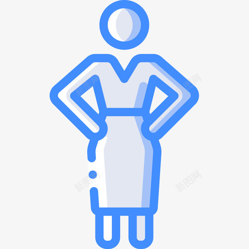 女人24人蓝色图标svg_新图网 https://ixintu.com 24人 女人 蓝色