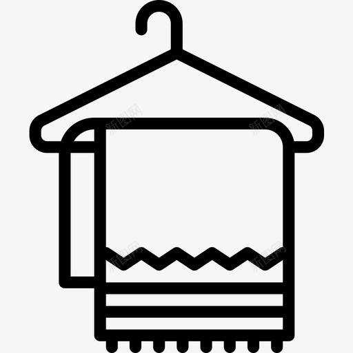 毛巾126号酒店直线型图标svg_新图网 https://ixintu.com 126号酒店 毛巾 直线型