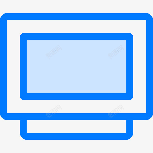 电视客厅蓝色图标svg_新图网 https://ixintu.com 客厅 电视 蓝色