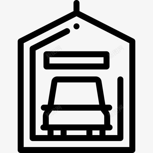 11号车库标签直线型图标svg_新图网 https://ixintu.com 11号车库标签 直线型