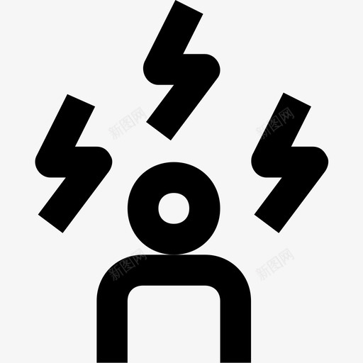 雷声灾难4线性图标svg_新图网 https://ixintu.com 灾难4 线性 雷声
