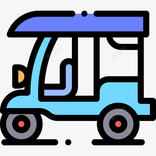 TukTuk泰国10线性颜色图标svg_新图网 https://ixintu.com TukTuk 泰国10 线性颜色
