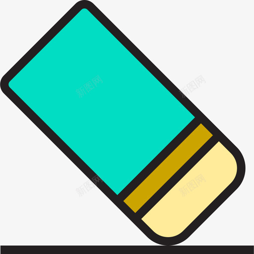 橡皮擦办公用品2线性颜色图标svg_新图网 https://ixintu.com 办公用品2 橡皮擦 线性颜色