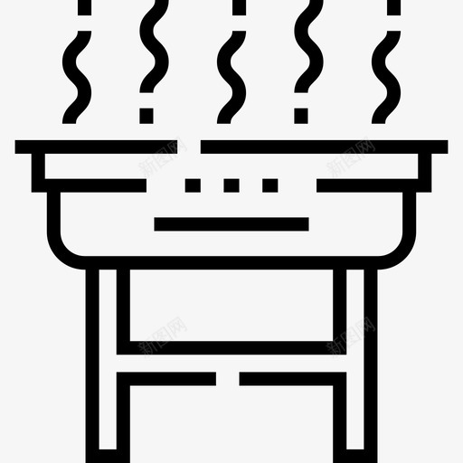 烧烤户外活动20直线型图标svg_新图网 https://ixintu.com 户外活动20 烧烤 直线型