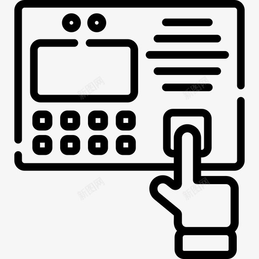 指纹扫描仪物联网35线性图标svg_新图网 https://ixintu.com 指纹扫描仪 物联网35 线性