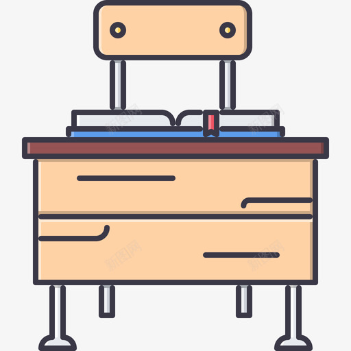 表学校25彩色图标svg_新图网 https://ixintu.com 学校25 彩色 表
