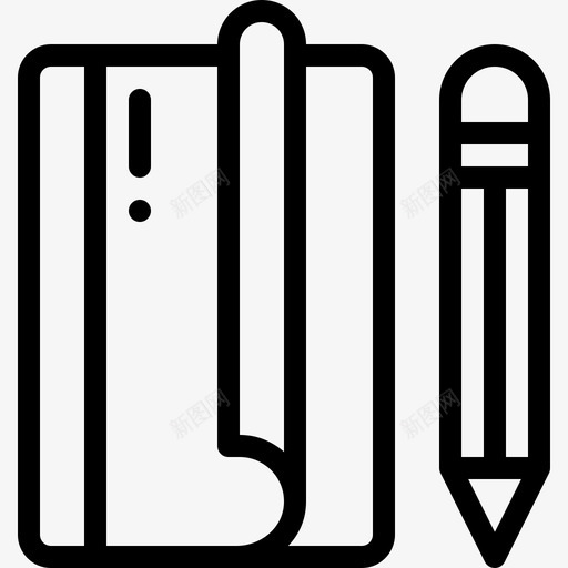 素描本艺术工作室10线性图标svg_新图网 https://ixintu.com 素描本 线性 艺术工作室10