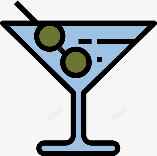 鸡尾酒夏季47线性颜色图标svg_新图网 https://ixintu.com 夏季47 线性颜色 鸡尾酒