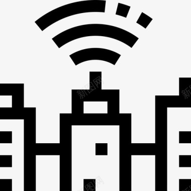 智慧城市智慧科技4线性图标图标