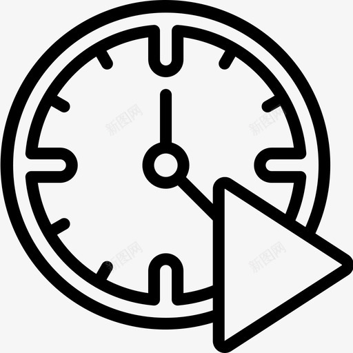 时钟时间管理29线性图标svg_新图网 https://ixintu.com 时钟 时间管理29 线性