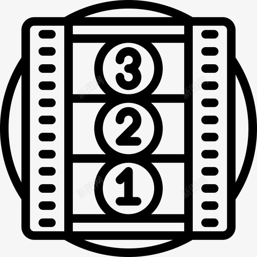 胶片卷盘多媒体31线性图标svg_新图网 https://ixintu.com 多媒体31 线性 胶片卷盘