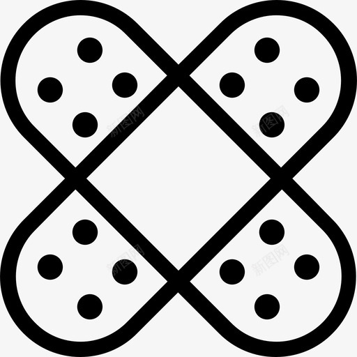石膏医用66线性图标svg_新图网 https://ixintu.com 医用66 石膏 线性