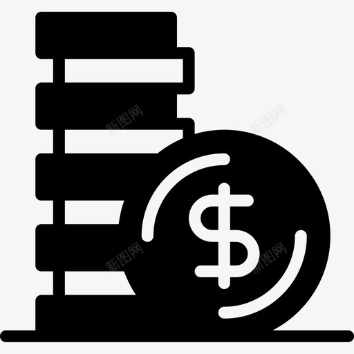 硬币商业和金融86实心图标svg_新图网 https://ixintu.com 商业和金融86 实心 硬币