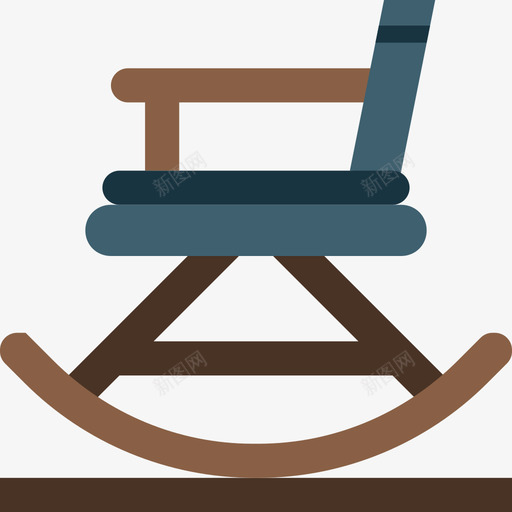 摇椅家具76扁平图标svg_新图网 https://ixintu.com 家具76 扁平 摇椅