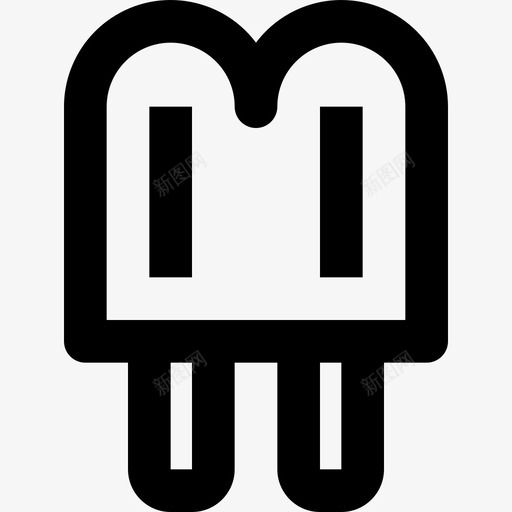冰棒冰淇淋13直线型图标svg_新图网 https://ixintu.com 冰棒 冰淇淋13 直线型