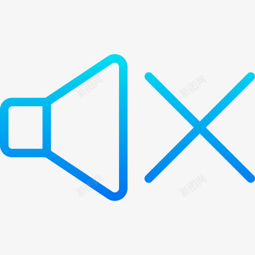 静音基本款波顿渐变色图标svg_新图网 https://ixintu.com 基本款波顿 渐变色 静音