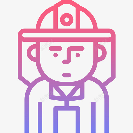 消防员职业人化身4线性梯度图标svg_新图网 https://ixintu.com 消防员 线性梯度 职业人化身4